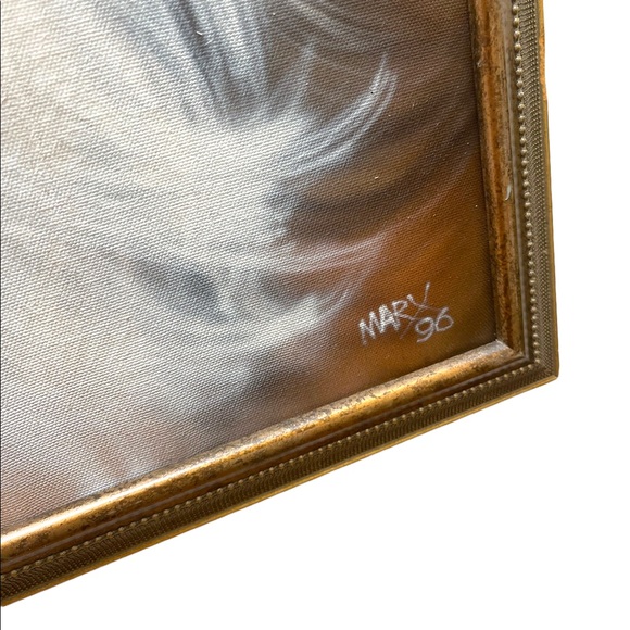 1996 Painting Schizu animal dog Signed canvas painting - Picture 4 of 8